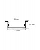 10x30 mm Kanatlı Kanal Led Profili